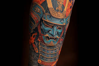 create super artistic tattoo designs in japanese style