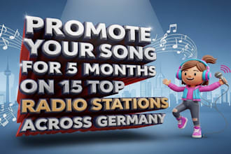 promote your song for 5 months on 15 top radio stations across germany