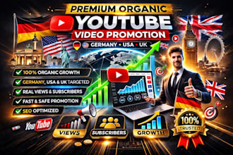 do premium organic german youtube video promotion in germany usa