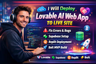 deploy lovable ai web app to live site fix errors supabase replit bolt mvp kimi
