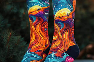 unique socks design and custom socks design