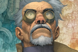 make concept art superhero character comic style