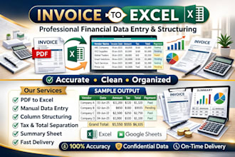convert invoice PDF to excel