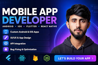 develop a custom flutter app for android and ios