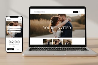 build a digital wedding invitation website with rsvp form