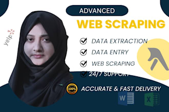 do professional web scraping and data extraction