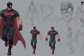 superhero character for comics