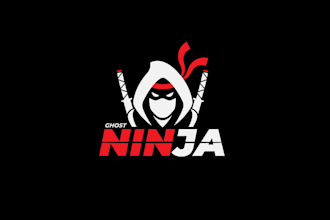 create graceful and fantastic ninja logo design