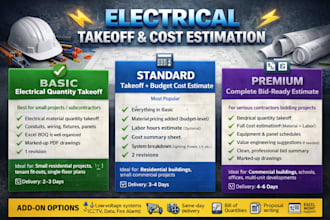 electrical takeoff and cost estimation, electrical estimator