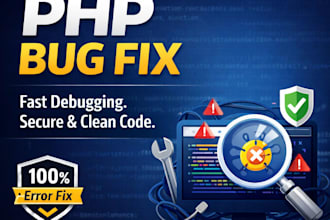 fix your PHP code and backend programming, free of errors