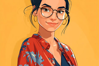 make a cartoon portrait in cartoon illustration