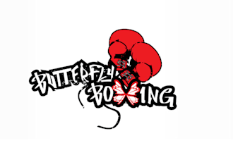 design modern unique butterfly boxing logo
