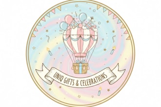 design a fun and creative birthday shop logo for your brand