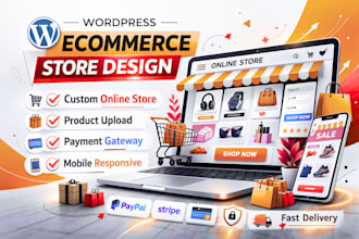 custom wordpress ecommerce store 3 day delivery