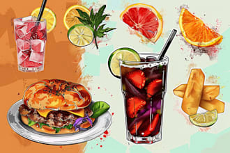 draw amazing food illustration roy lichtenstein style