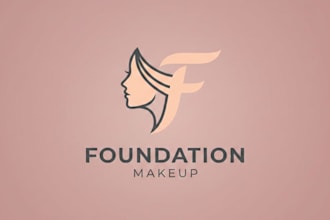 design a chic foundation logo for your girl makeup brand
