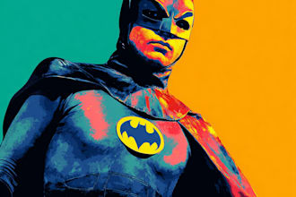 design an amazing superhero pop art