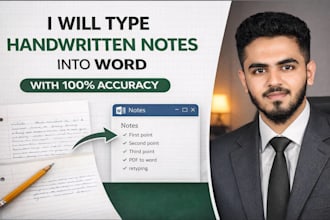 type handwritten notes into word with accuracy