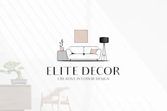 do modern architectural, interior and home furnishing logo design