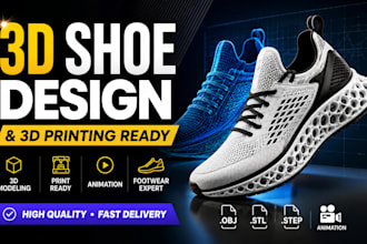 3d shoe design, 3d shoe modeling, footwear design, 3d shoe printing, 3d sneaker