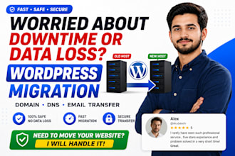 migrate wordpress website to new hosting or domain with dns configuration