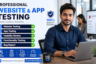 do QA testing, usability testing and website review manual, and automation apps