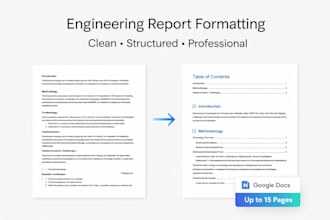 professionally format your engineering project report