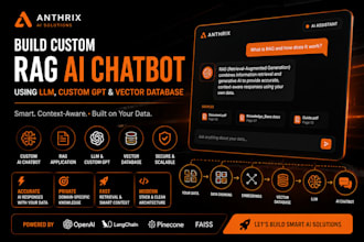 build rag application ai chatbot agent using llm, custom gpt and vector database