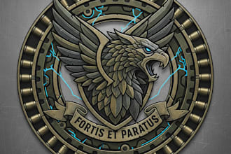 design a strong military logo for your brand or team