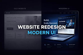redesign your website into a modern premium UI