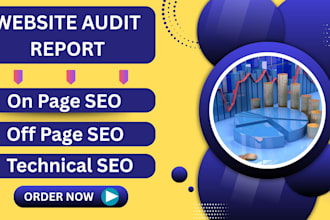 do SEO website audit report, technical, on page and backlink
