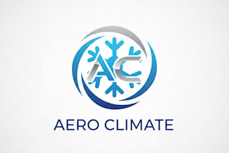 design a modern air condition brand logo for your business