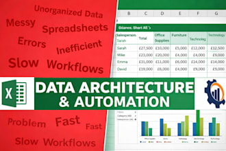 be your data architect for excel automation and data cleaning