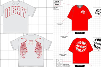 design a streetwear tech pack for hoodies, tshirts and urban clothing brands