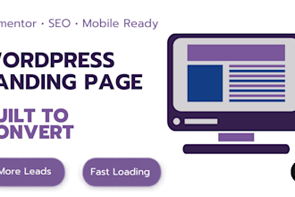 create a fast wordpress landing page with SEO