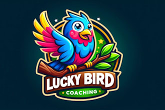 make an awesome lucky bird coaching logo with express delivery