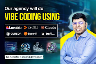 do vibe coding app development using replit, base44, claude, loveable, bolt etc