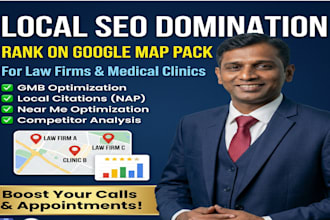 do local SEO for law firms and medical clinics to rank on google maps pack