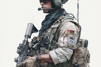 do military themed illustration