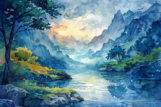 create digital art and background illustration for you