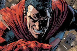 draw you a dc or marvel style superhero or villain character