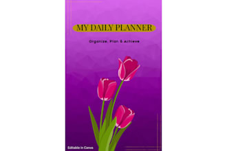 design professional and editable canva journal or planner pages for you