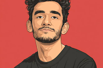design amazing vector cartoon portrait