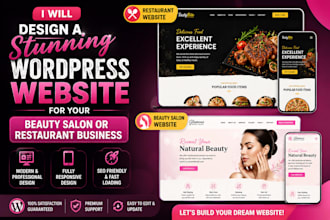 do a wordpress website for beauty salon, restaurant, gym, or local business