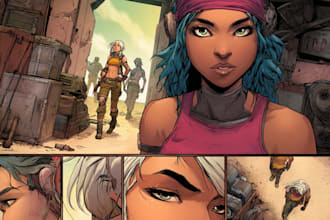 do comic book illustration, comic book artist, graphic novel, comic page, comics