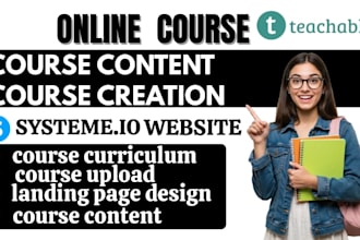setup online course content, systeme io course setup,course curriculum