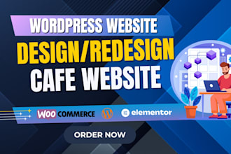 create a modern café website with online menu and ordering
