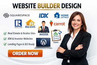 build squarespace realtor home listing agent idx investor carrot website design