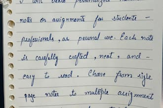 customise handwritten notes writting