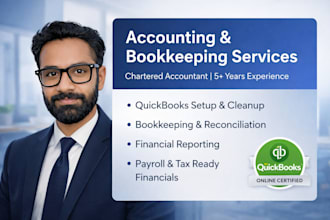 do quickbooks online accounting bookkeeping  and cleanup